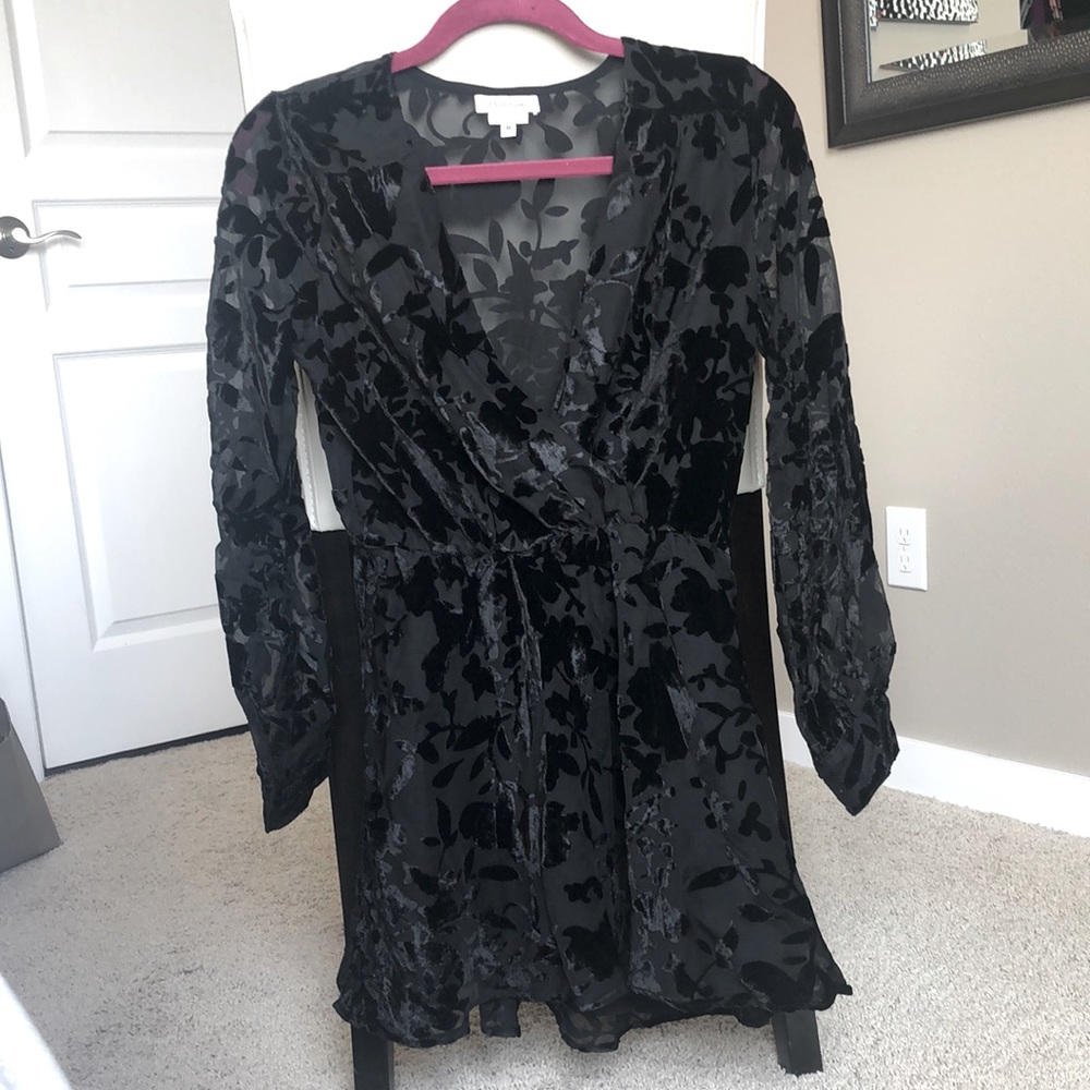 Black mini dress super cute!